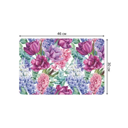 A set of napkins for setting the “Spring mood” table, rectangular, rounded edges, size 30x46 cm, 4 pcs-1