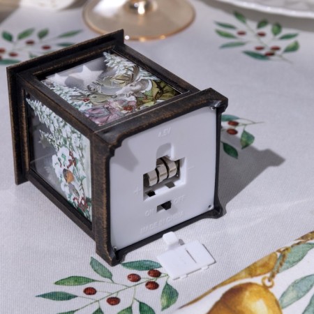 LED figure "Bronze lamp with moose and roe deer" 6.3 × 12 × 6.3 cm, plastic, batteries AG13x3, glow warm white-2