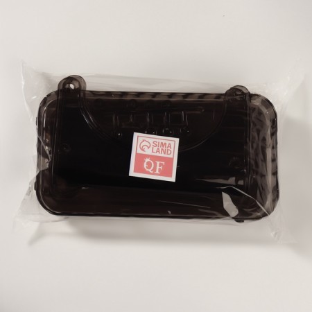 Organizer for storage, 2 sections, 28 × 14.5 × 21.5 cm, black, translucent-5