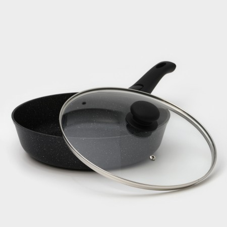 Flot Dilan "Elite", d = 26 cm, removable handle, glass cover, anti -stick coating-1