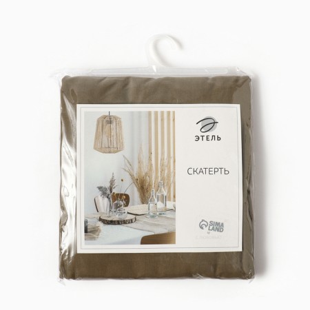Ethel tablecloth ECO, olive color, 136x180/+-6 cm, 70% HL, 30% linen, 190 g/m2-8