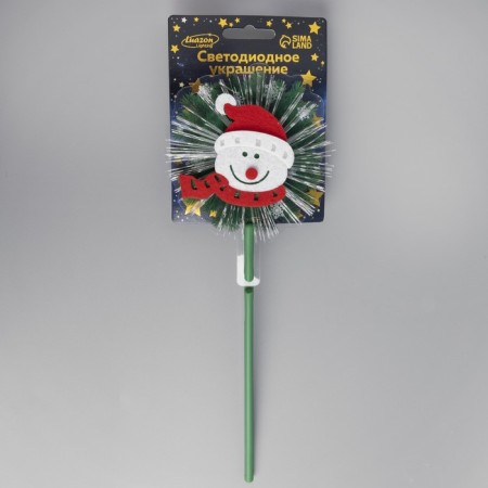 LED toy on the Snowman stick 6.5 × 27 × 4 cm, batteries Lr44x3, glow warm white-3
