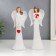 Souvenir Polystone "Angel-girl with a red heart" mix 25 cm