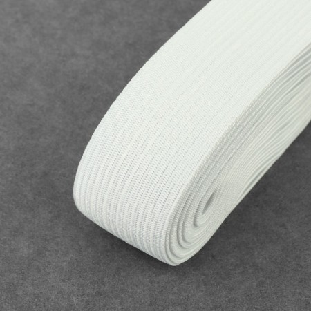 Knitted elastic, 30 mm, 10 ± 0.5 m, white color-1