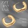 Earrings Metal "Chord" voluminous, color gold