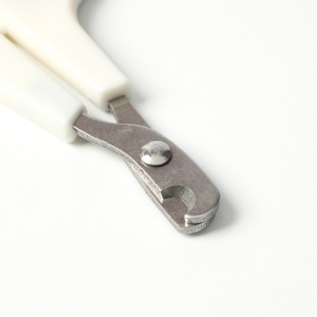 Coger scissors with an emphasis for a finger, a hole of 6 mm, white with black-1