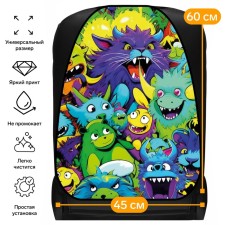 Kit on the seat car Cartage acidic monsters, PVC, 60 x 45 cm, euro suspension