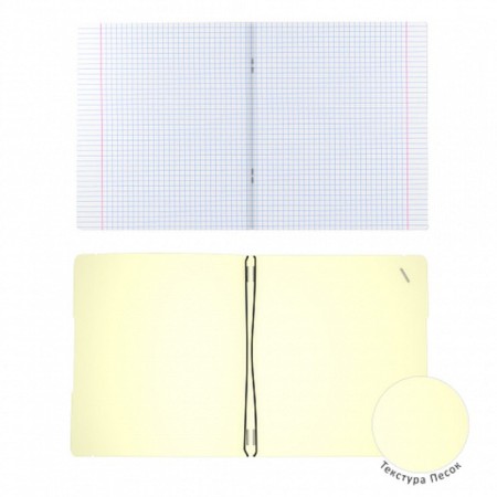 Notebook A5+, 96 sheets in the Erichkrause "FolderBook Pastel" on the elastic band, the yellow yellow plastic cover, the offset unit, the whiteness is 100%-4