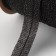 Non -woven ribbon, threaded, reinforced, 15 mm, 100 m, black color