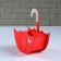 Kashpo wooden "Umbrella with a suspension", red, 19 × 9 × 21.5 cm