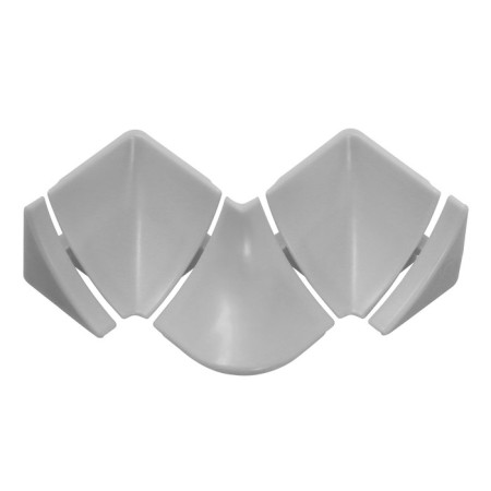 A set of components for the skirting board for the countertop "Ideal" metallic silver glossy
