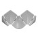 A set of components for the skirting board for the countertop "Ideal" metallic silver glossy
