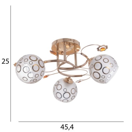 Ebby chandelier 3x40W E27 Gold Model: 2612374-4