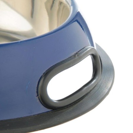 A bowl with a non -slip base is a rounded color with a pen, 450 ml, blue-4