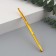 Knitting hook, bilateral, d = 6/7 mm, 13 cm, gold color