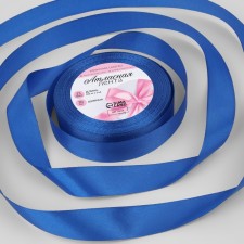 Satin tape, 20 mm × 23 ± 1 m, blue color No. 40