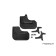 Sput-shutters rear Toyota Camry, 2011-2014, 2 pcs (polyurethane)