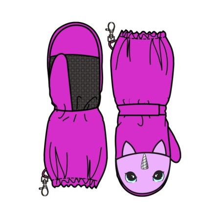 Winter mittens for a girl, size 11-2