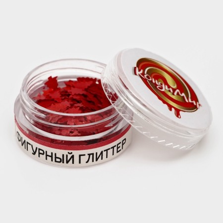Glitter Figure Christmas tree red 0.5 g-3