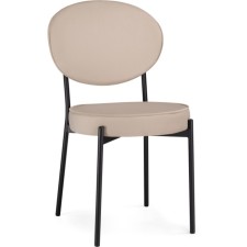 STULL OF A MARAL CARCAS Roys Metal/velor, black/beige 45x52x90 cm
