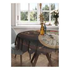 The tablecloth “New Year is knocking”, round, Saten, d = 150 cm