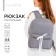 School textile school backpack with a white tape, 38x29x1 cm, gray color, lightning department