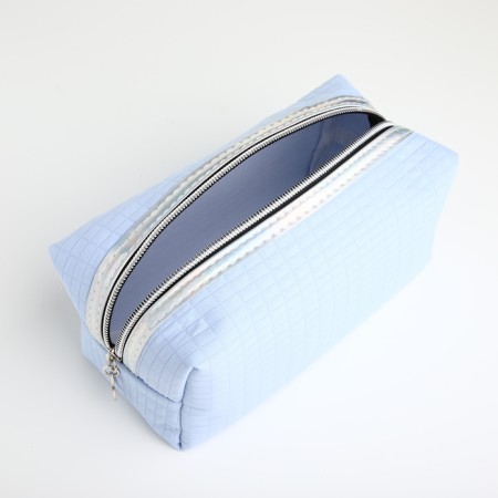 Cosmetic bag with lightning, blue color-2