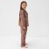 Pajama nursery from a flannel (shirt, trousers) kaftan "pineapple", height 122-128, coffee