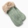 Mittens female, green color, size 25