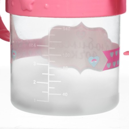 Children's stroke with solid nose "daughter", 150 ml., With handles, pink color-1
