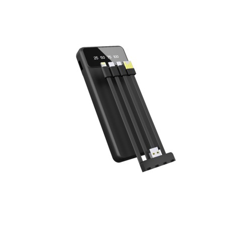 External BYZ W79, 10,000 mAh, Type-C, USB, 2 A, display, cable 4, display, black-2