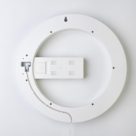 Electronic wall clock: 7 backlight modes, alarm clock, thermometer, 30.5 x 3.5 cm-1