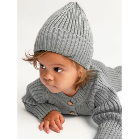 Cap with lapel Children's Amarobaby Pure Love Tot, size 46-48 cm, color gray color-2