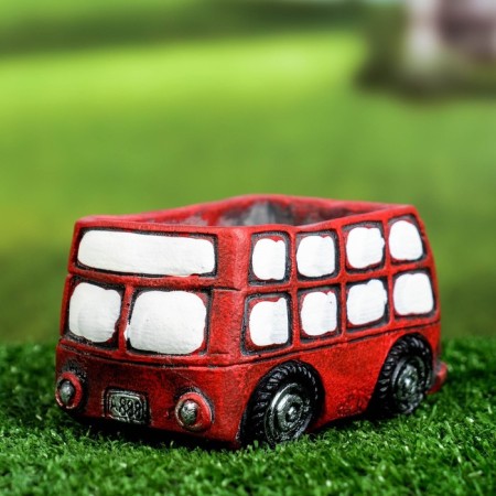 Pot "Bus Bart" Red, 11.5x7x7cm-3