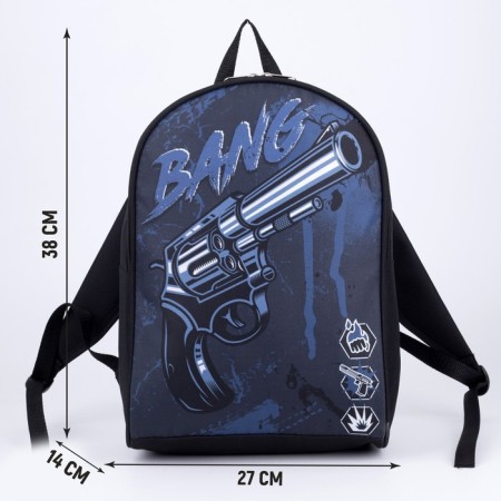 School Bang's backpack, 27x14x38, lightning department, black-1