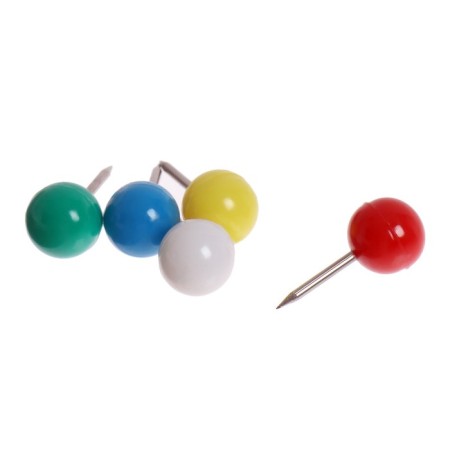 Power buttons, balls, colored, 50 pieces, Brauberg, in a cardboard box-1