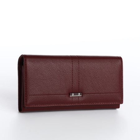 Women's wallet on a magnet, burgundy color