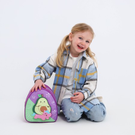 Baby backpack for a girl "Avocado on Pony", 23x20.5 cm-6