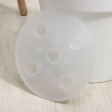 Kashpo for flowers with an insert "Porto", 15 l, white color-2