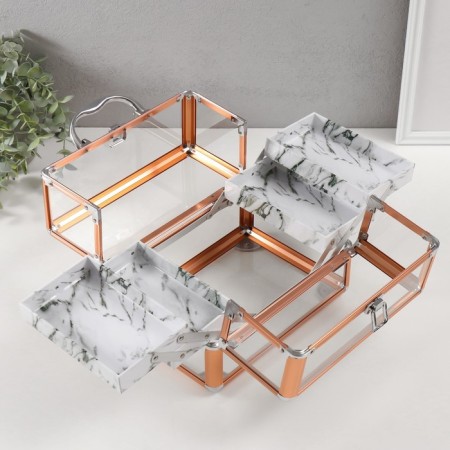 Casket Plastic Metal Carcass "Golden metallic" 18x25x18 cm-2