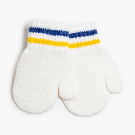 Baby mittens, white color, size 14 (4-6 years)-1