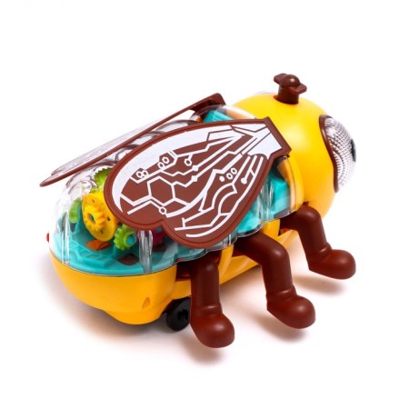 The bee "gears", light and sound, works from batteries, yellow color-2