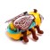 The bee "gears", light and sound, works from batteries, yellow color