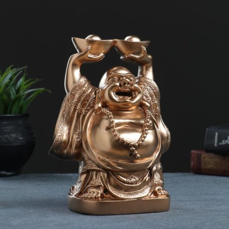 Figure "Hote with bowls" bronze, 10x15x21cm