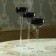 Glass candlestick set 3 pcs "Universe" height 26cm, 23 cm, 20 cm