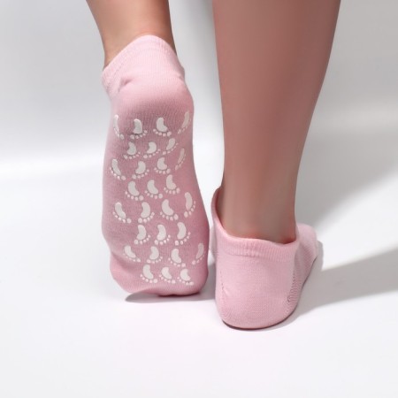 Moisturizing socks, with gel inserts, one size, pale pink color-2