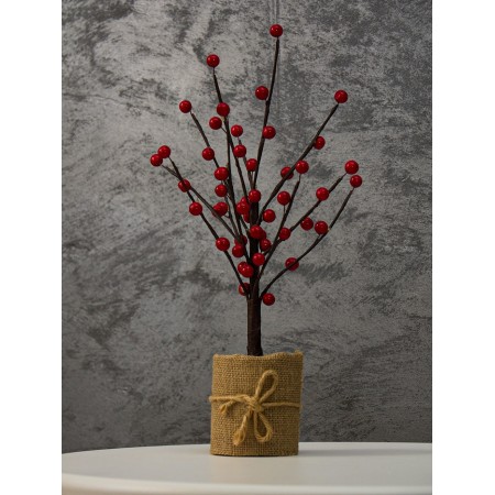 LED bush "Ryabina" 45 cm, 24 LED, constant glow, from AAX3 batteries (not in the kit), glow warm white-1