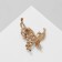 Brooch "Butterfly" with a pearl wing, the color is white in gold