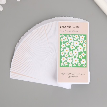 Sticker Paper Gratitude "chamomile" set 50 pcs 10x5 cm