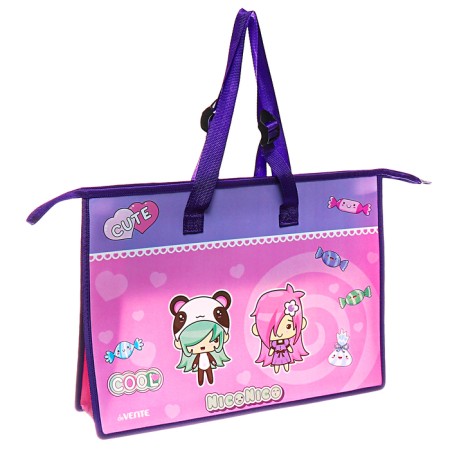 A3, 467 x 338 x 100 mm, with handles, lightning, plastic, Devente Niconico, inner pocket-1